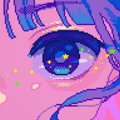 Pixel | Eye | Kawaii | Blue | Purple Roblox decal