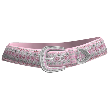 [Blush Fashion] Y2K Pink Rhinesstone Belt