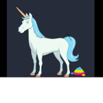 Rainbow unicorn poo poo