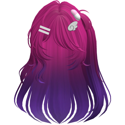 cute Pink and Purple hair emo cute anime y2k