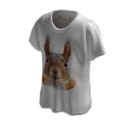 🐿️🍂White Cute Squirrel T-Shirt [PBR] thumbnail
