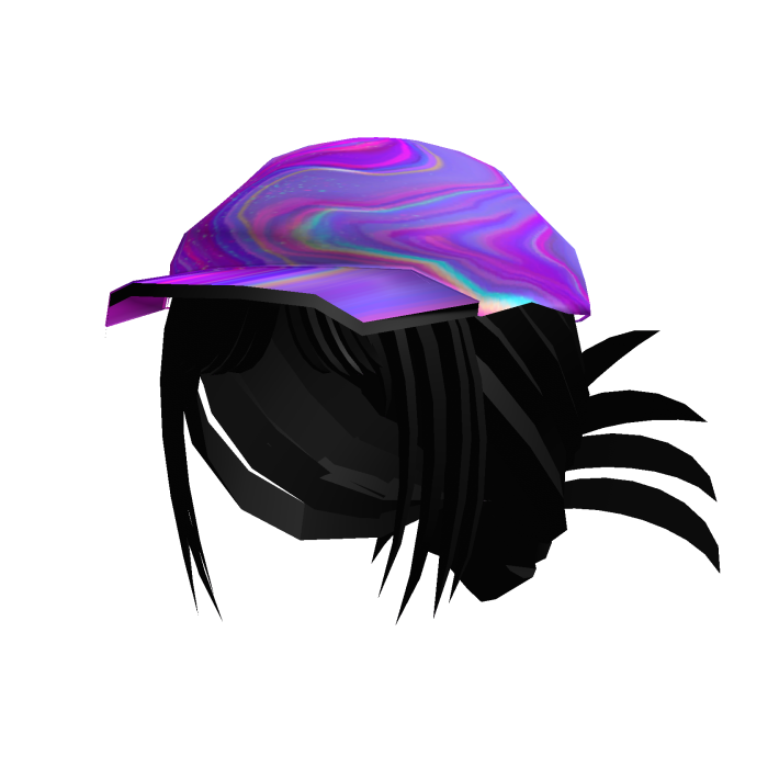 Y2K Spikey black Bun com boné colors aesthetic
