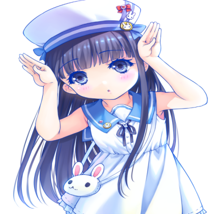 anime girl with black hair Roblox decal