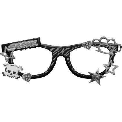  Zebra Scene Charm Glasses Brass Knuckle Star Y2K Roblox item