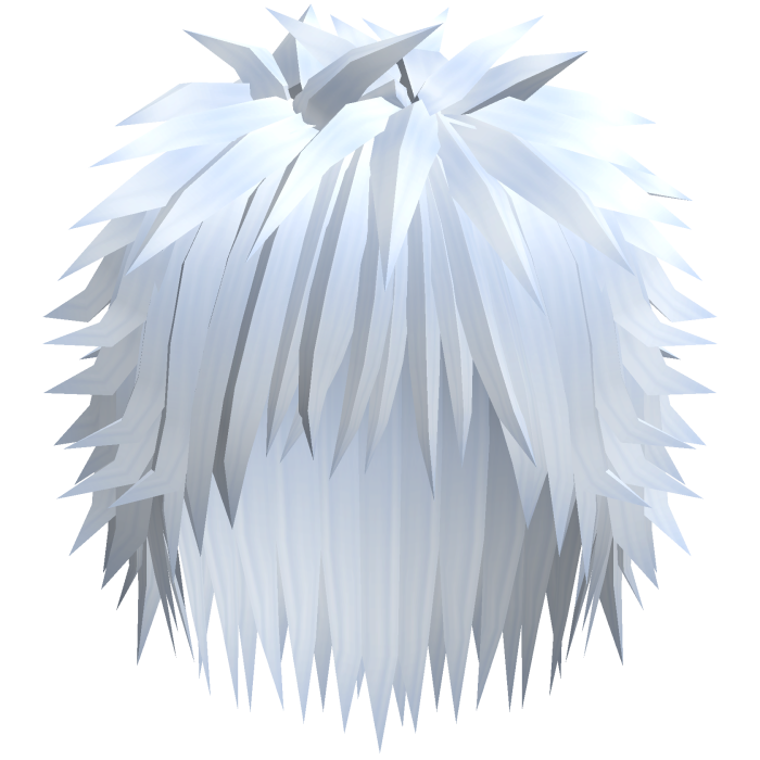 spiky messy emo hair in blue