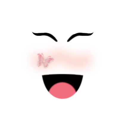 butterfly blush super super hapy face Roblox decal