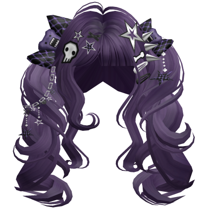♡ Scene Fluffy Gyaru Pigtails (Purple)