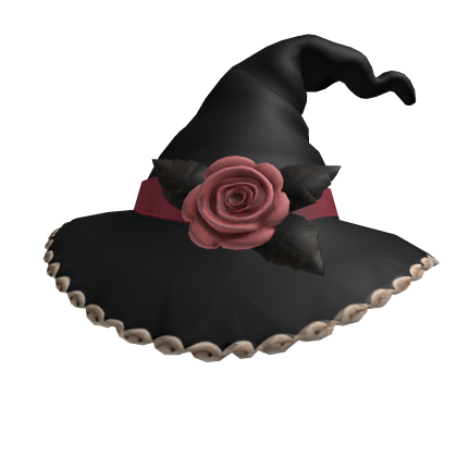 Black Rose Gothic Witch Hat