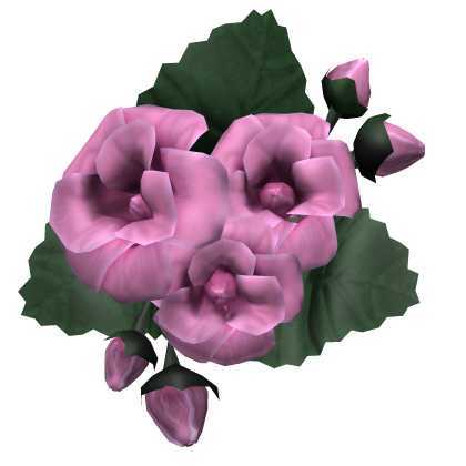 Pink and Green Rose Flower Floral Hair Clip  Roblox item