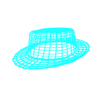 Hologram Fedora Blue
