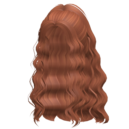 Ginger Wavy Ponytail Hair /w Long Wavy Bangs Roblox item