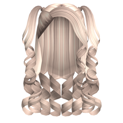 Latina Baddie Curly Hair (Platinum) Roblox item