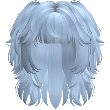 Messy Scene Short Pigtail Wolf Cut Light Blue Roblox item