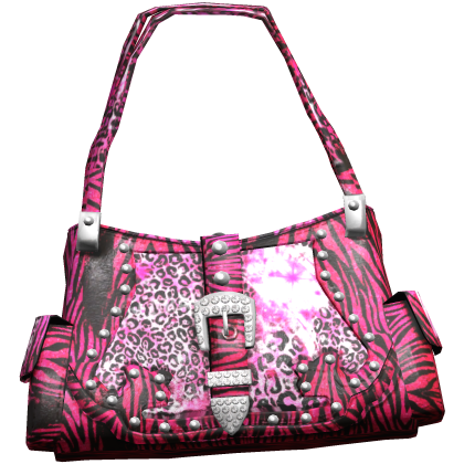 McBling Cheetah Print Shoulder Bag (Hot Pink)