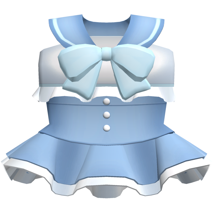 🍰 adorable kawaii school ruffle dress blue