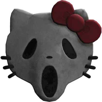 Red Horror Kitty Ghost Mask [FRONT]
