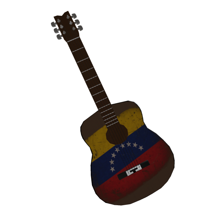 Guitarra con la Bandera Venezuela