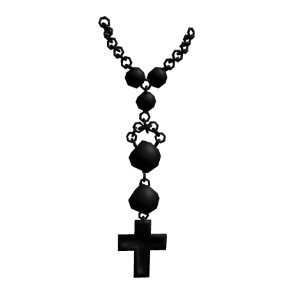 Black Cross Hair Clip Rosary Roblox item