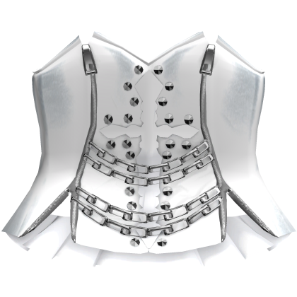 emo zipper cross corset 3.0 - white Roblox item