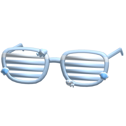 Blue Tropical Seashell Summer Cool Fish Glasses
