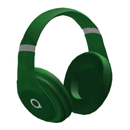 Solid Green Modern Studio Headphones thumbnail