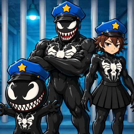 POLICE VENOM FAMILY PRISON RUN! (Obby)