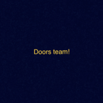 Doors support team!