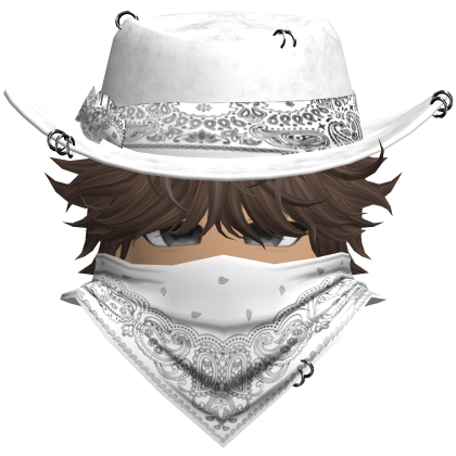 Gothic Cowboy Bandit w/ Neckscarf & Cowboy Hat