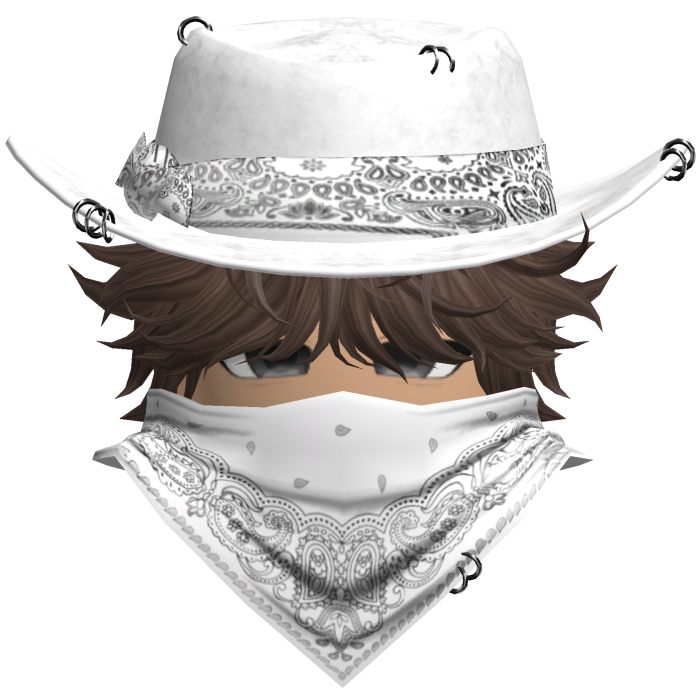 Gothic Cowboy Bandit w/ Neckscarf & Cowboy Hat