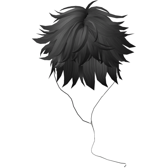 Y2K emo boy with headphones, gray hair