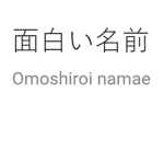 面白い名前