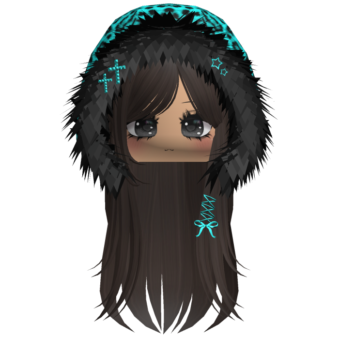 Cyan Leopard Hood Girl Brown