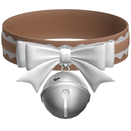 Brown Ruffled Choker Kawaii Giant Bell Collar 3.0