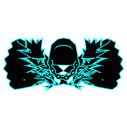 Cartoony Cyan Hood Chain Dragon Demon Wings Combo Roblox item
