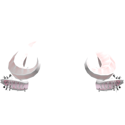Pink Gothic Goat Sheep Horns White Pierced Ears Roblox item