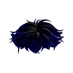 Blue & Black Anime Fluffy Hair!