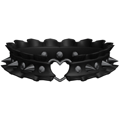 ruffled heart black choker 3.0