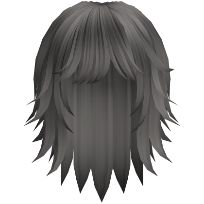 cute messy short moe hair in grey
