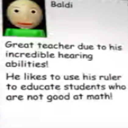 old baldi poster