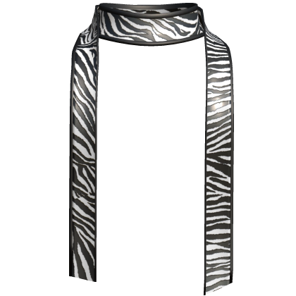 2000s Zebra Print Scarf Y2K