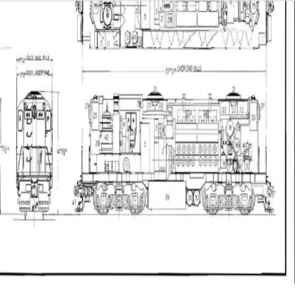 EMD GP-9 Locomotive blueprints part 4
