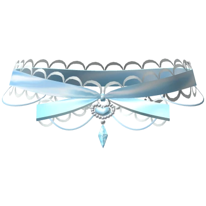 シールームリン　Magnesite chibi heart choker ✧ kawaii white lace heart choker | Roblox Item - Rolimon's