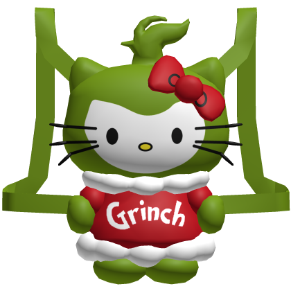 Cute Green Christmas Kitty Backpack Xmas Bow [1.0]
