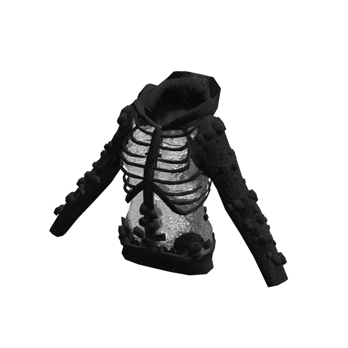 Black Skeleton Knit Hoodie [PBR]