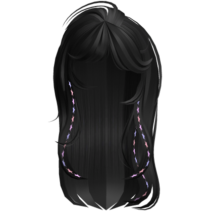 Layered y2k Black Hair w Ombre Charms Roblox item
