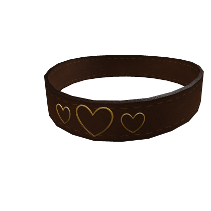 Brown Choker Cute Hearts