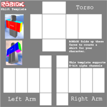 template for shirt Roblox decal