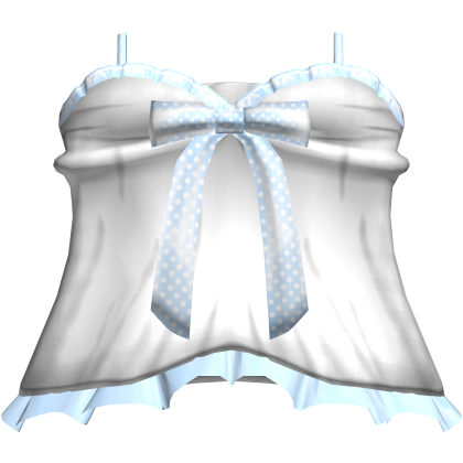 cute baby blue n white polka dot bow doll dress