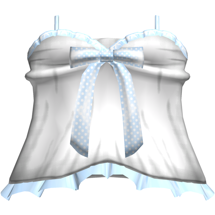 cute baby blue n white polka dot bow doll dress