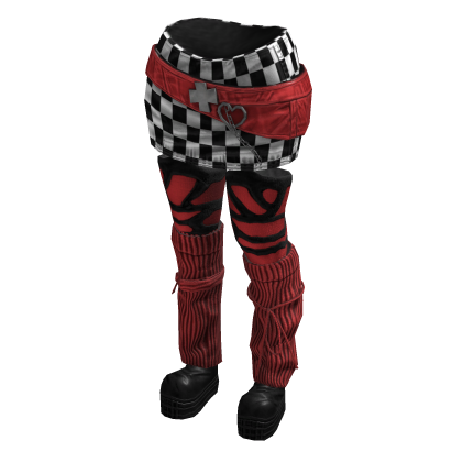 Chic Sporty Ura - Hara Skirt (Black Red)